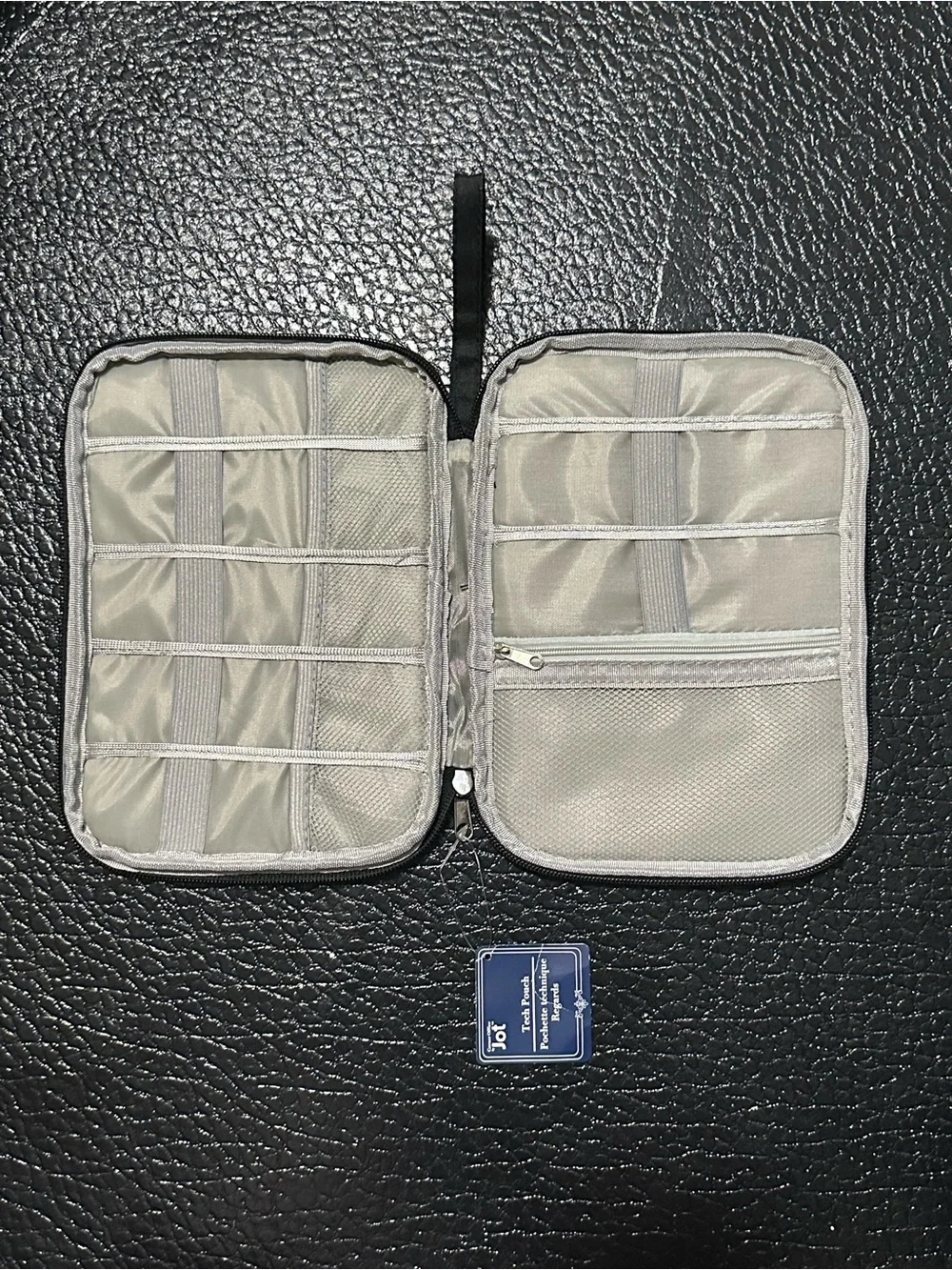Portable Travel Tech Organizer Pouch – Black